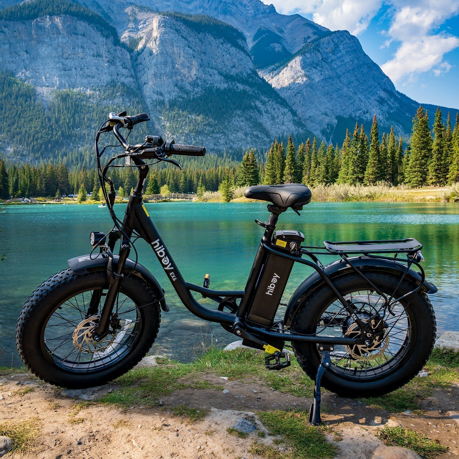 Hiboy EX6 electric bike with step-through frame and 500W motor for versatile city and trail riding