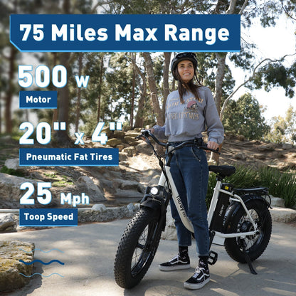 Hiboy EX6 electric bike with step-through frame and 500W motor for city and trail riding