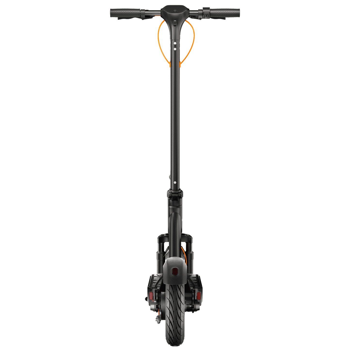 Black scooter on a white background