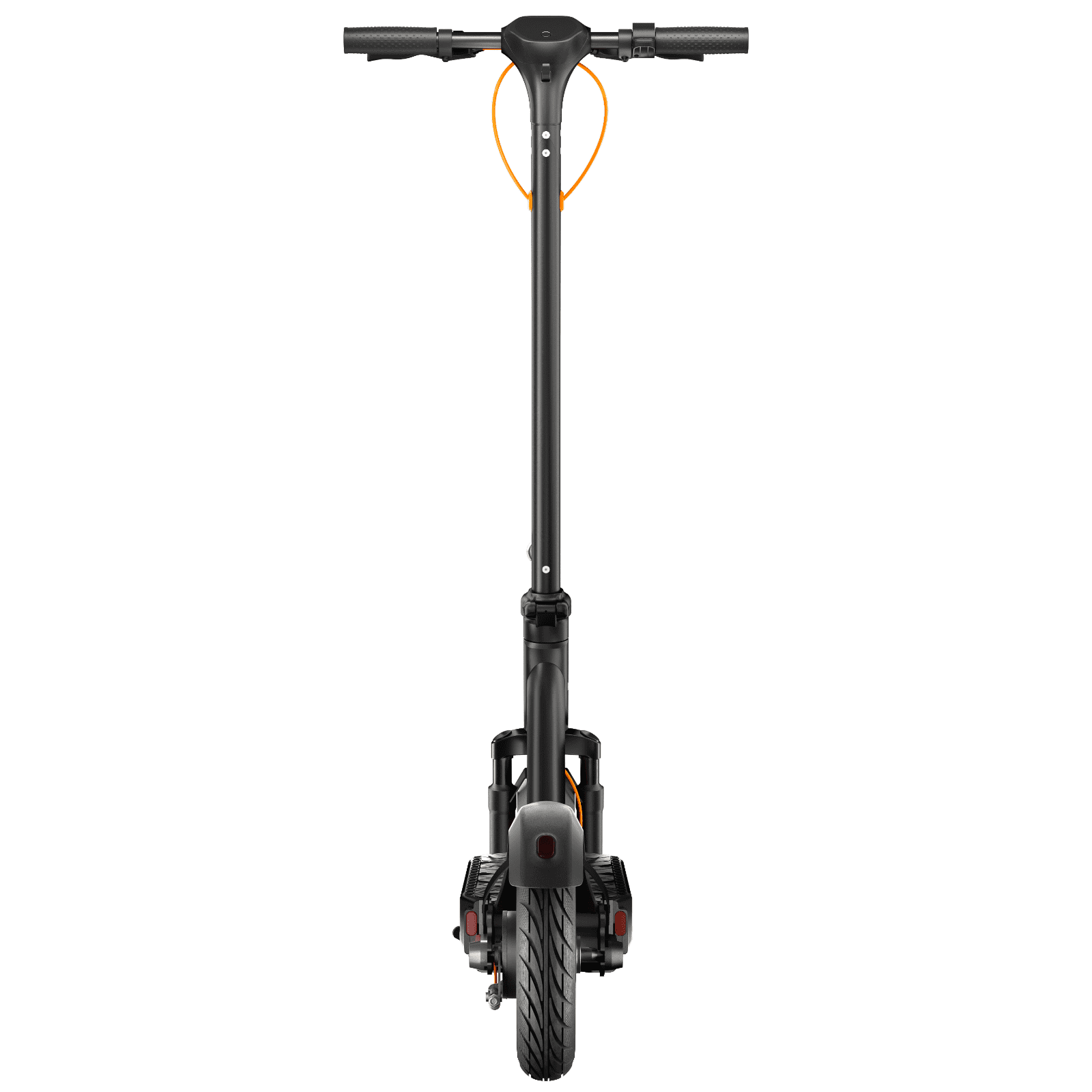 Black scooter on a white background