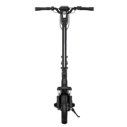 Black electric scooter on a white background