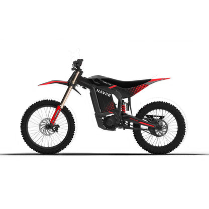 NAVEE STORM X Pro electric dirt bike with 17,000W motor and 72V 40Ah battery on off-road trail