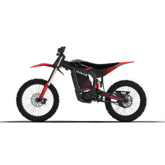 NAVEE STORM X Pro electric dirt bike with 17,000W motor and 72V 40Ah battery on off-road trail