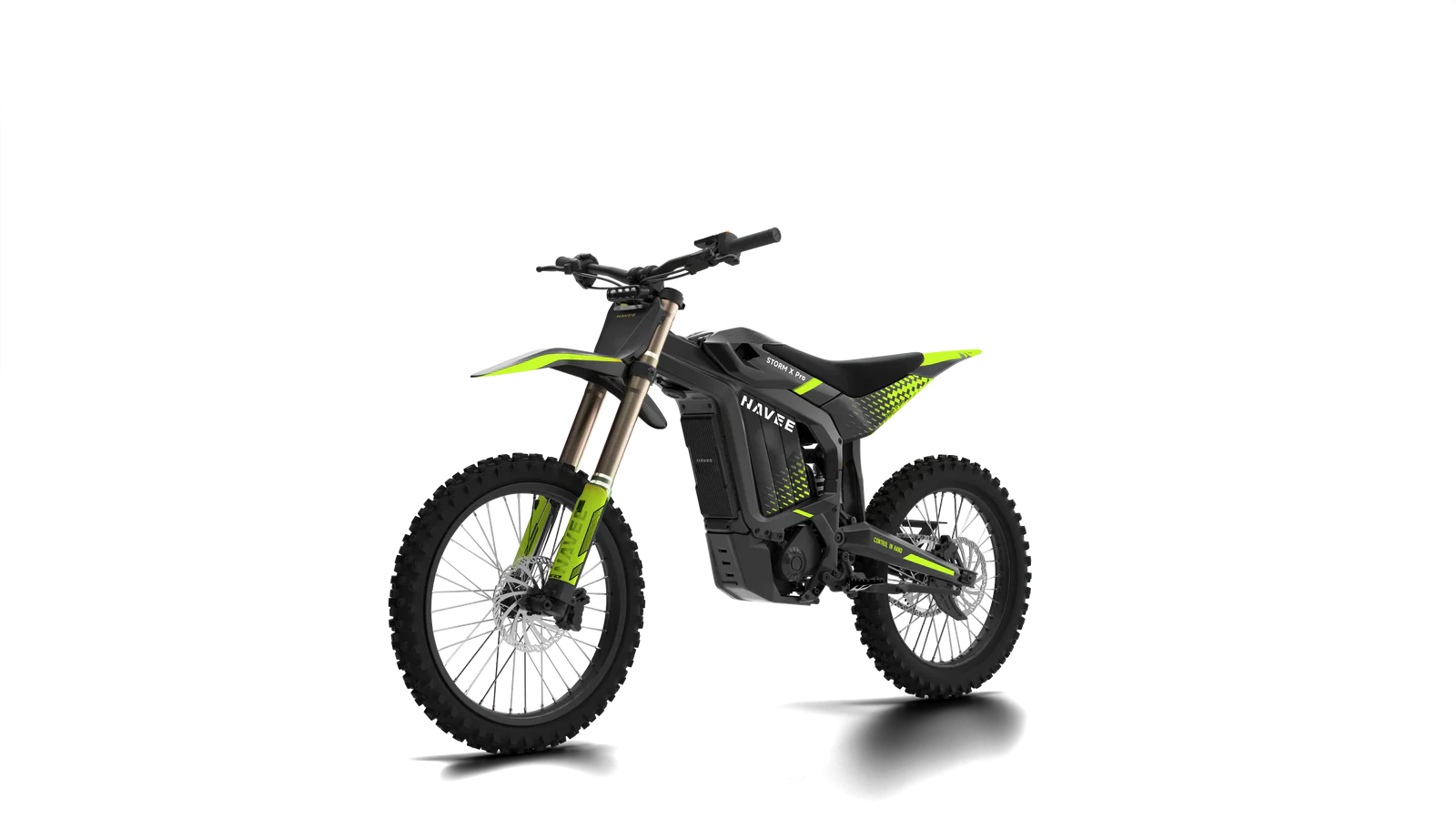 NAVEE STORM X Pro electric dirt bike with 17,000W motor and 72V battery on rugged terrain