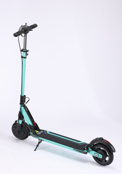 Teal electric scooter on a white background
