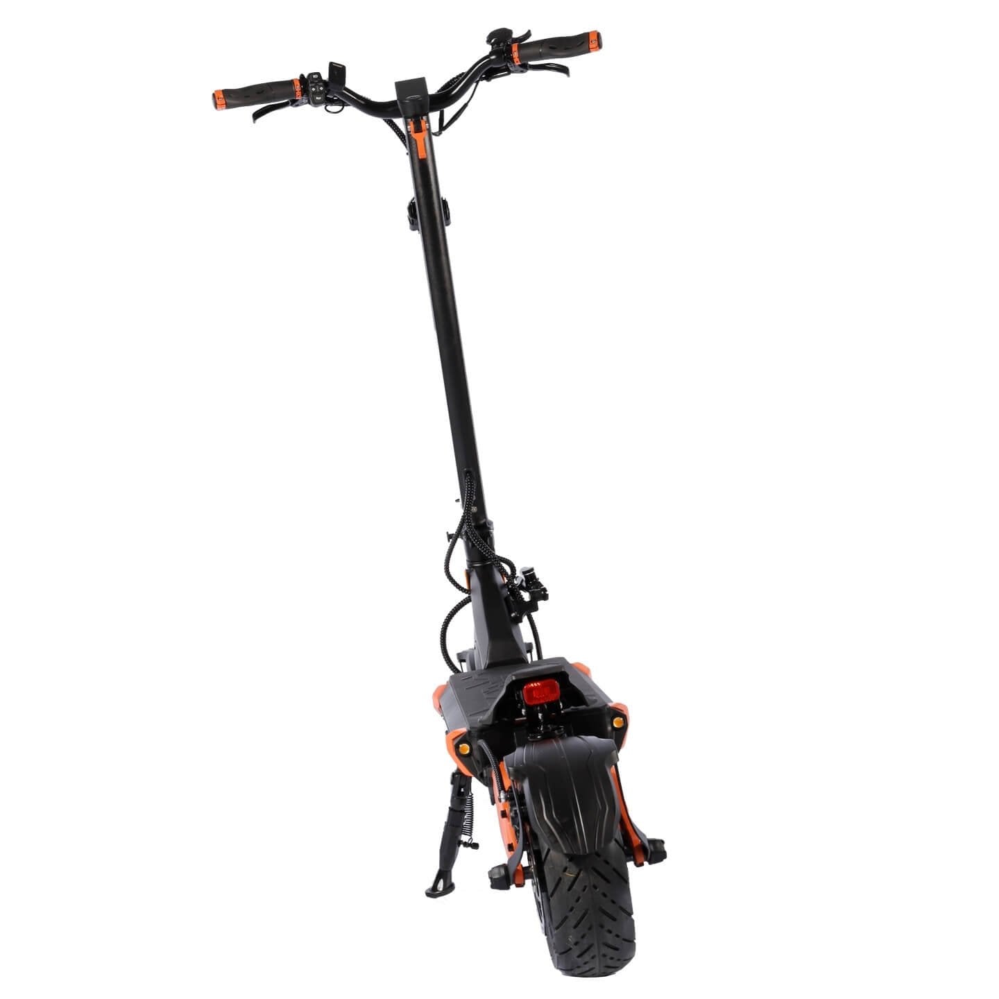 Teverun Blade GT II electric scooter showcasing full hydraulic braking system and adjustable suspension