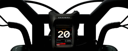 Segway handlebar with digital display showing '20' on a white background