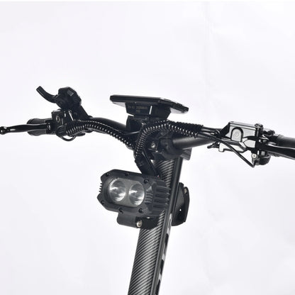 Teverun Fighter Supreme 7260R electric scooter with 15000W power, 72V 60Ah battery, hydraulic brakes, adjustable suspension, and large tubeless tires for high-speed stability and mixed terrain riding.